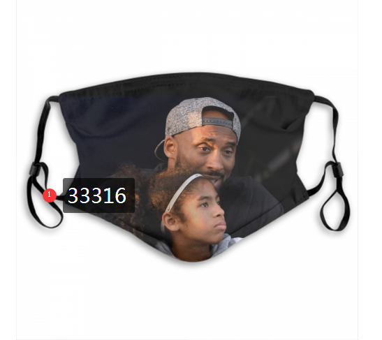 2021 NBA Los Angeles Lakers #24 kobe bryant 33316 Dust mask with filter->nba dust mask->Sports Accessory